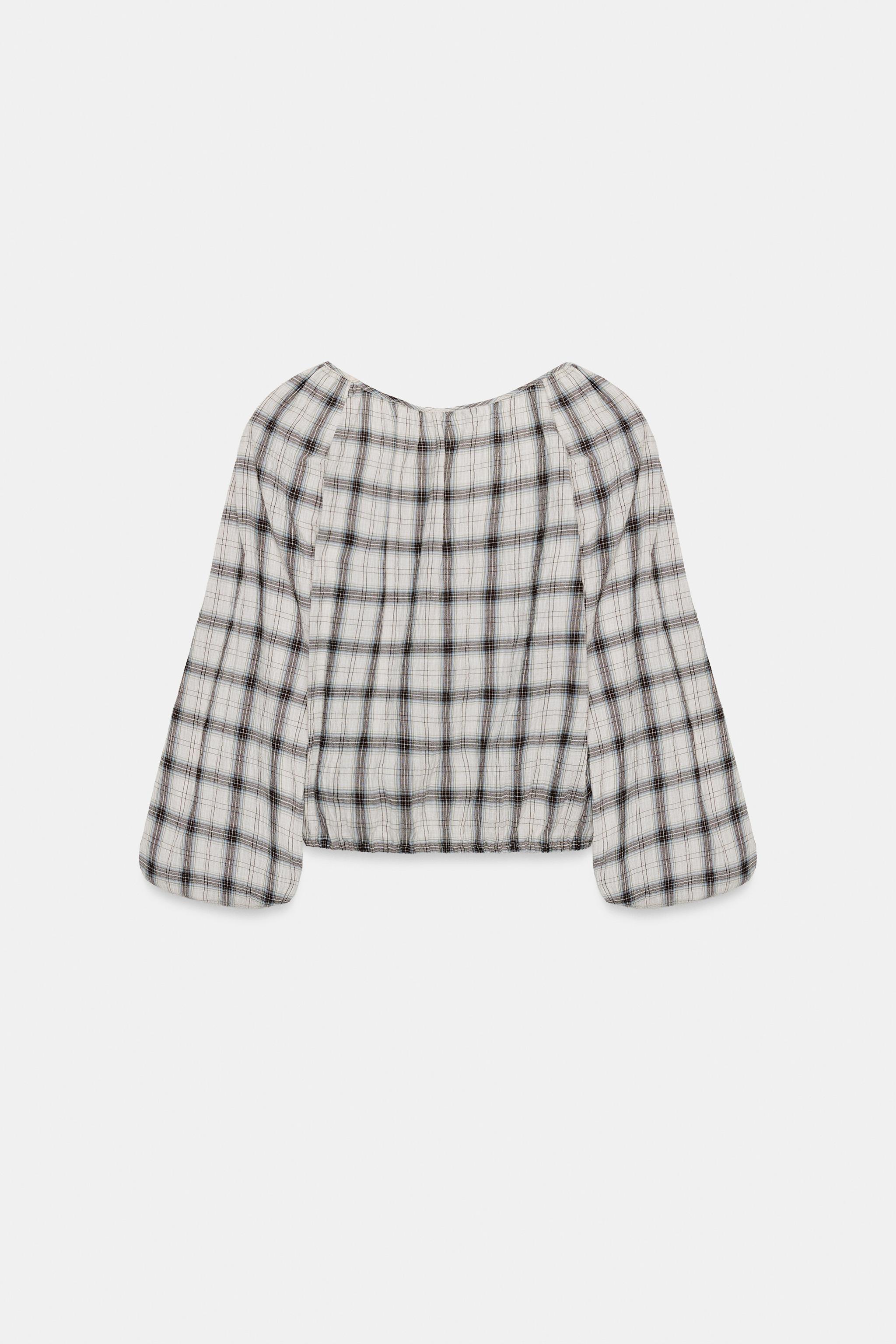 ELASTIC PLAID SHIRT